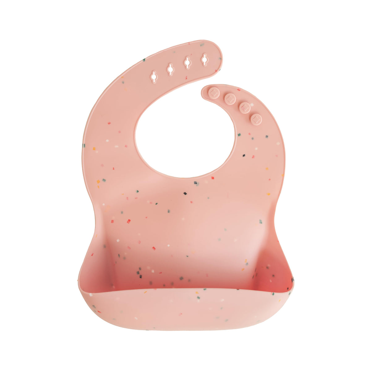mushie Silicone Baby Bib | Adjustable Fit Waterproof Bibs (Rainbows)