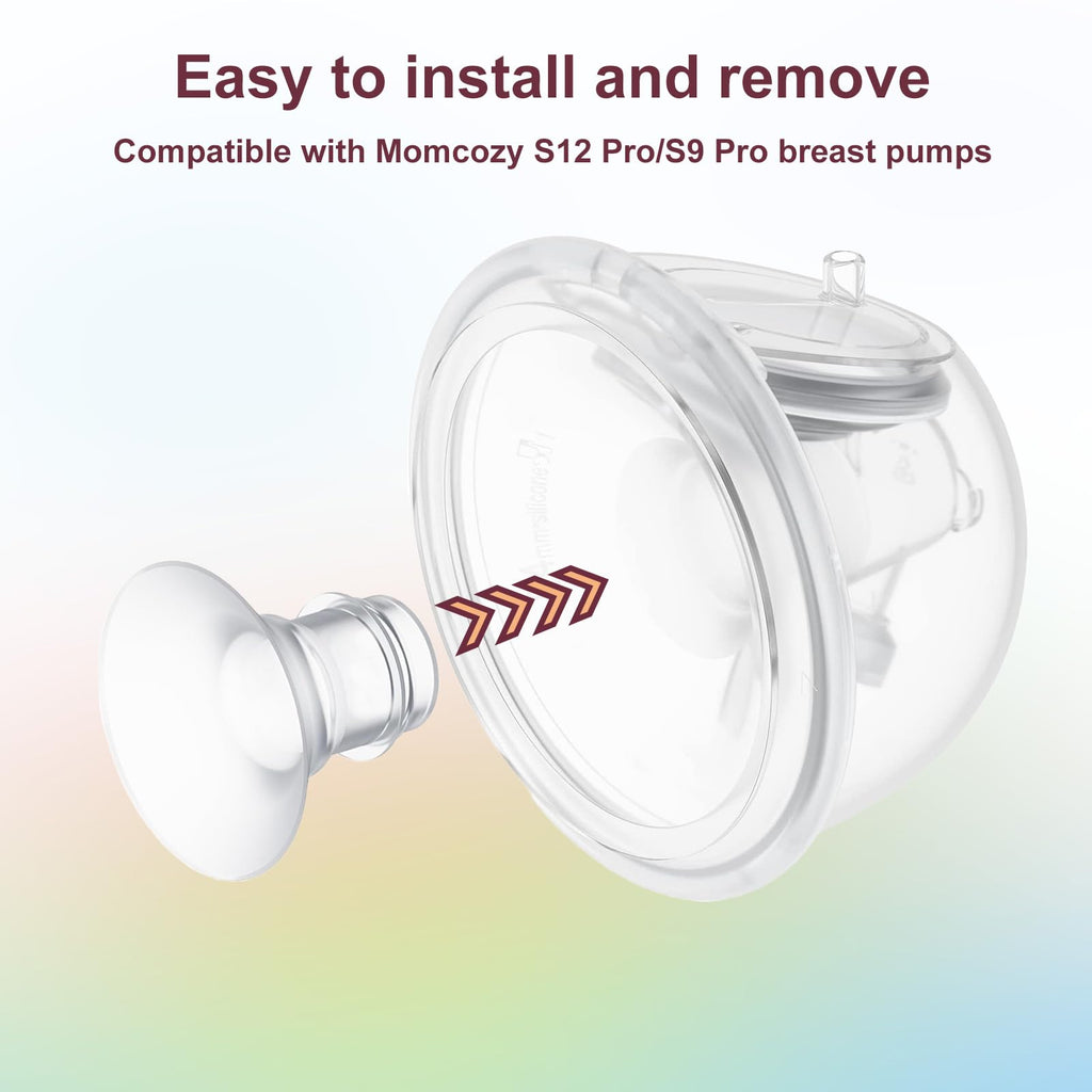 Flange Insert 15/17mm 8PCS Compatible with 24mm Flange/Shield of Most Pumps,Suitable for Momcozy/Medela/Spectra/TSRETE/Paruu Wearable Breast Pump,Reduce 24mm Tunnel Down to Correct Size,4pc/Size