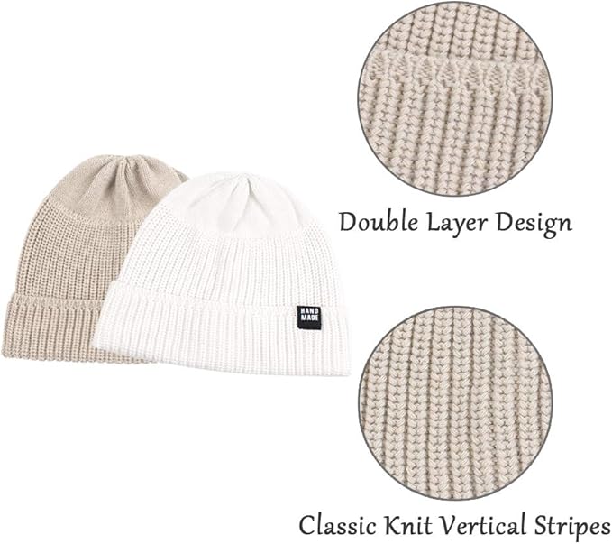 JANGANNSA Simple Knitted Baby Beanie Hip-Hop Boys Winter Hat Toddler Kids Bonnet for Girls 0-5Y