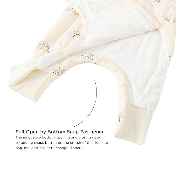 Duomiaomiao 2.5 TOG Toddler Sleep Sack 36-48 Months 100% Cotton Winter Side Open Zipper Baby Sleep Sack with Feet, Warm Toddler Wearable Blanket