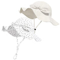 Baby Girl Sun Hat with UPF 50+ Outdoor Adjustable Beach Hat with Wide Brim Bucket Hats (2-3岁)