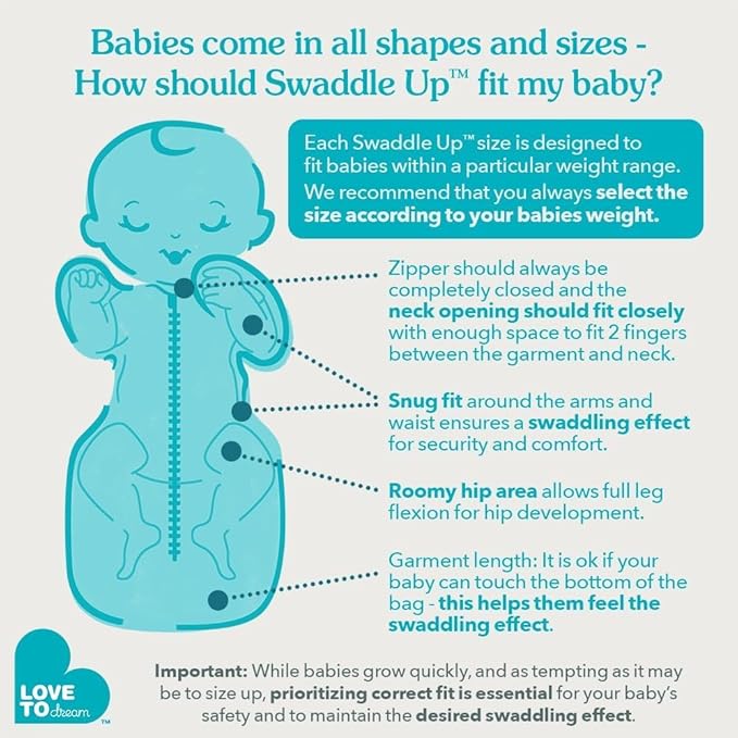 Love to Dream Organic Swaddle, Baby Sleep Sack, Swaddle Up Self-Soothing Swaddles for Newborns, Get Longer Sleep, Snug Fit Helps Calm Startle Reflex, 1.0 Tog, 5-8.5lbs., Cream