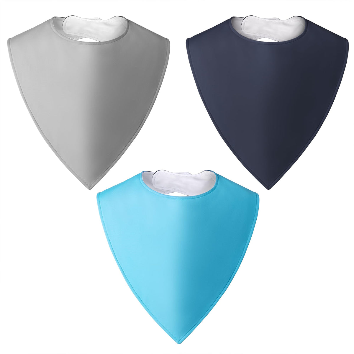 Baby Noah Adult Drool Bib for Special Needs, 3 Pack Large Elderly Bandana, Teen Bib for Women Men, Soft Absorbent Set for Kids