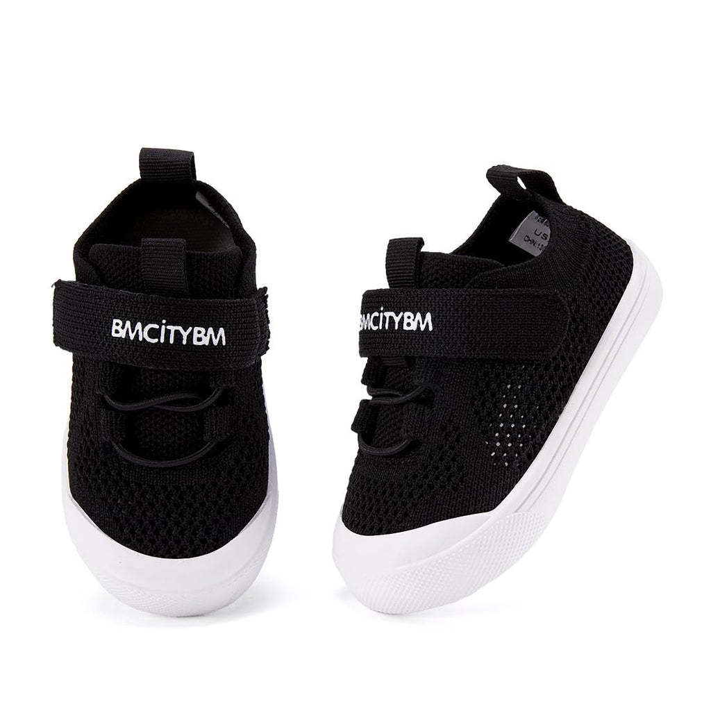 BMCiTYBM Baby Walking Shoes First Infant Sneakers Black Size 12-18 Months