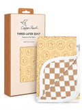 Vance Copper Pearl Three-Layer Baby Blanket: Soft Quilts for Boys & Girls | Breathable, Cozy Toddler Blanket | Premium Polyester/Rayon | 46x46