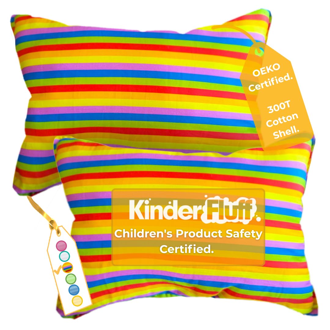 kinder Fluff Toddler Pillow 2X (No Pillowcase Needed) Kids Pillow, XS