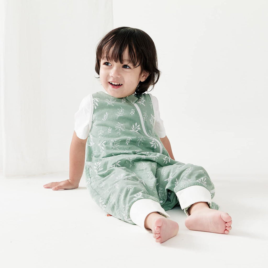 Duomiaomiao 0.5 TOG Toddler Sleep Bag 6-12 Months 100% Cotton Lightweight Baby Sleep Sack with Feet, Breathable Comfy Toddler Wearable Blanket