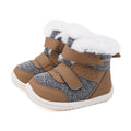 BMCiTYBM Baby Snow Winter Boots Boys Girls Shoes Warm Double Strap Non Slip First Walking Infant 6 9 12 18 24 Months Camel Size 6-12 Months Infant