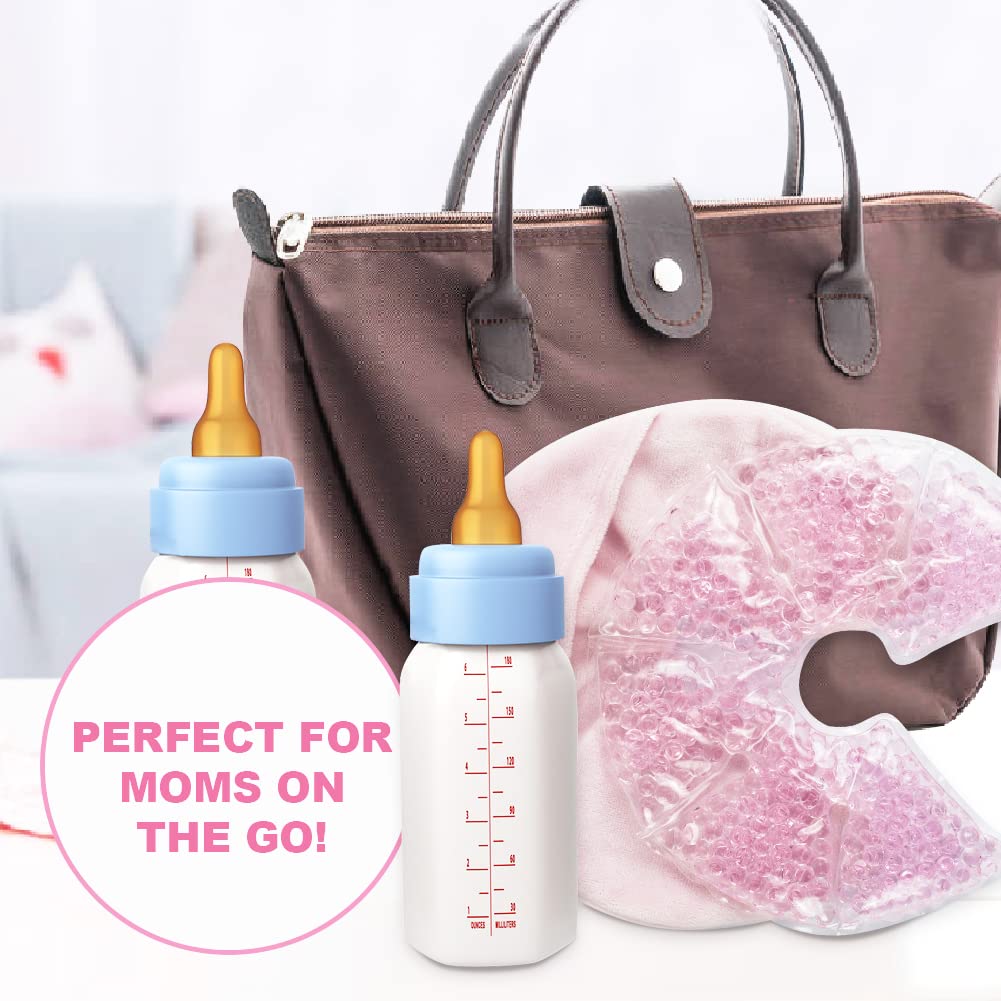 Hot Cold Gel Bead Breast Therapy Pack, Breast Ice Packs for Breastfeeding