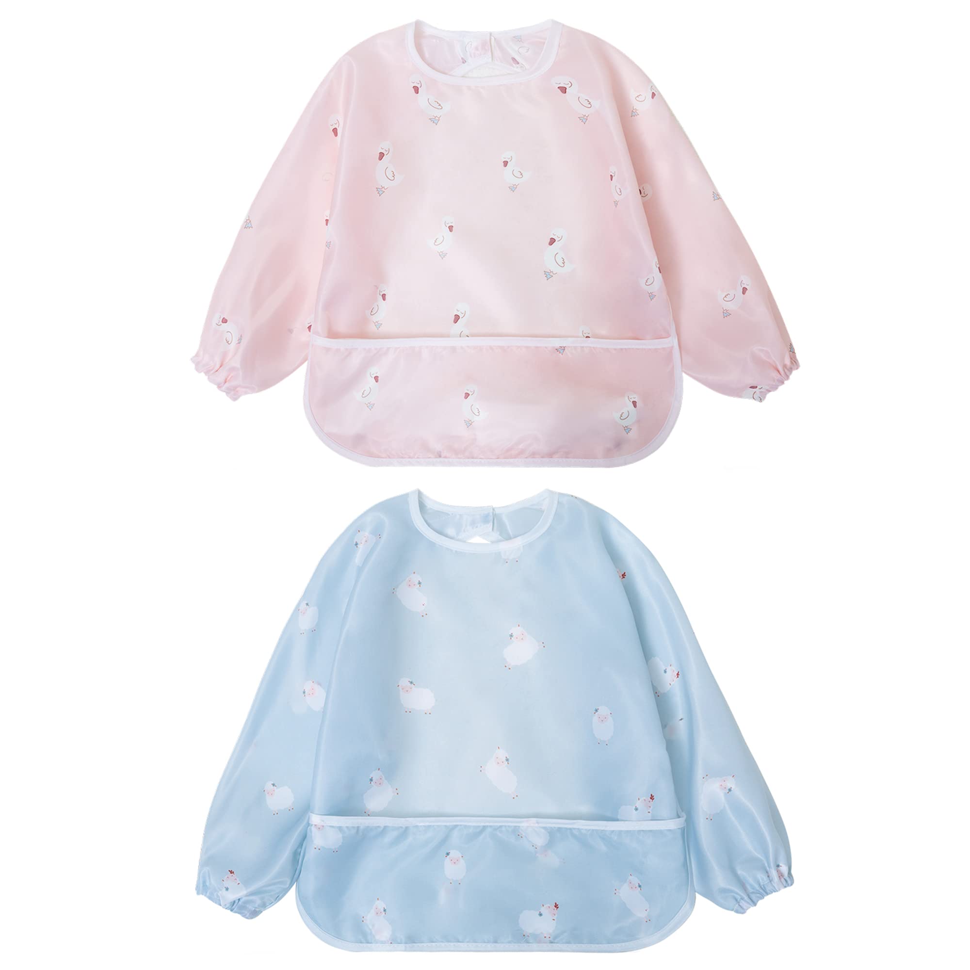 Little Dimsum Long Sleeve Bib for Baby Infant Toddler 6-36 Months