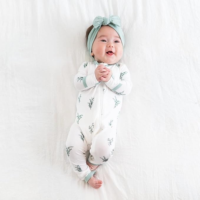 KYTE BABY Unisex Rayon Made From Bamboo Zippered Rompers 0-24 Months