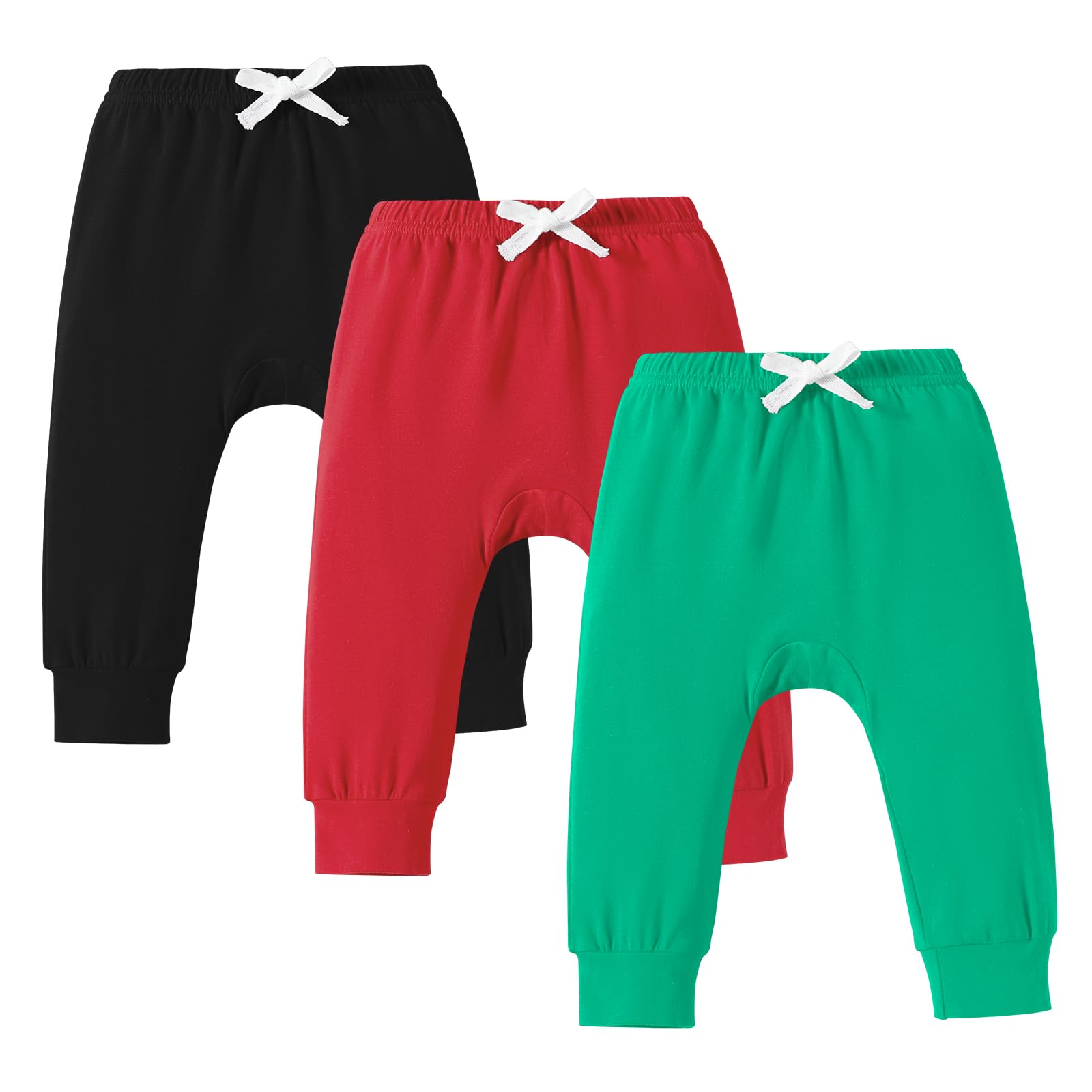 DREAM BUS Pack of 3 Toddler Jogger Pants with Pocket Toddler Boy Sweatpants Baby Boy Pants Infant Newborn Leggings