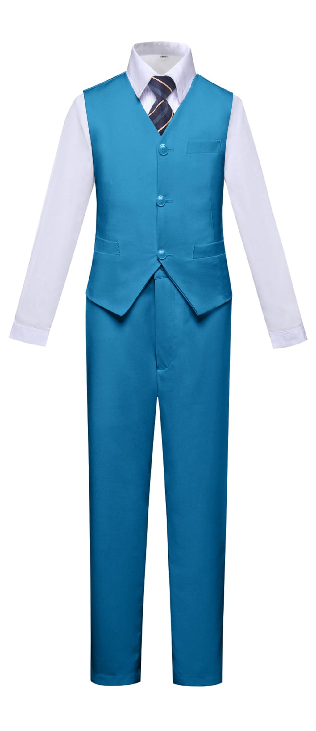 Boys Suit Easter Outfit Set for Boy Slim Fit Formal Lake Blue Suits Size 18