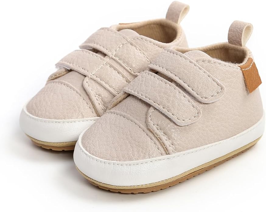 Clowora Baby Boys Girls Shoes Non-Slip Rubber Sole Sneakers Infant First Walking Toddler Crib Shoes Newborn Loafers Flats.