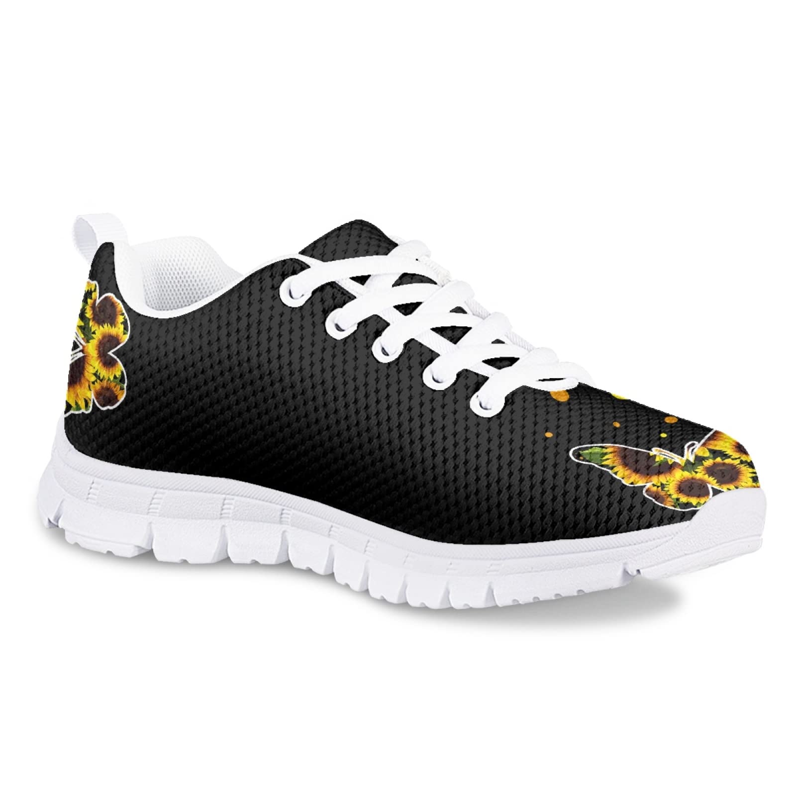 MARSVOVO First Shoes for Walking Boy Girl Athletic Lightweight Flexible Breathable Running Shoes Casual Comfortable Non Slip Sport Toddler Girl Sneakers Beautiful Butterfly Design Size 4 US