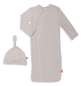 Magnetic Me Modal Newborn Sleeper Gown & Hat Set | Silky Soft Modal Fabric Sleep Sack | Egret | 0-3 Months