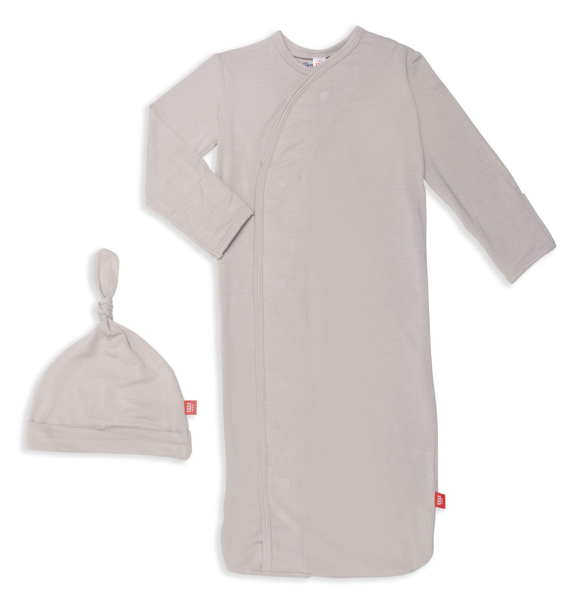 Magnetic Me Modal Newborn Sleeper Gown & Hat Set | Silky Soft Modal Fabric Sleep Sack | Egret | 0-3 Months
