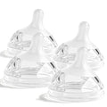 Silicone Bottle Nipples for Natural Baby Bottle, Medium Flow (M), 3+ Months, 4 Counts