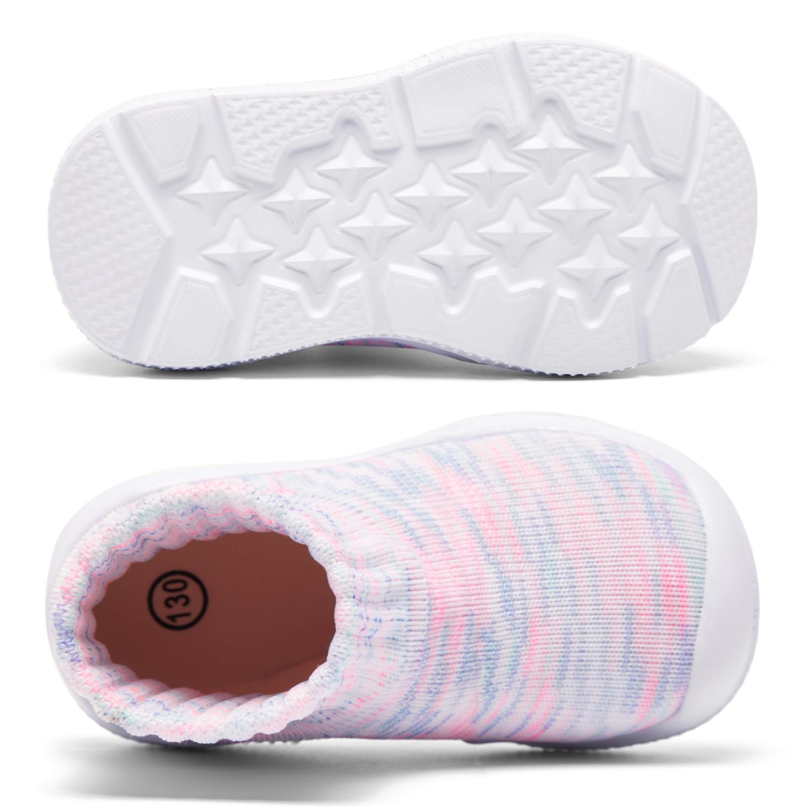 MORENDL Baby Shoes Toddler Walking Sock Shoes Infant Boy Girl Slip On Sneakers First Walker Slippers Multicolor