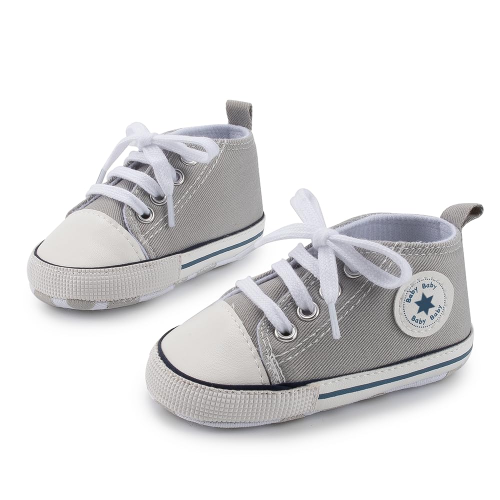Meckior Save Beautiful Baby Girls Boys Canvas Sneakers Soft Sole High-Top Ankle Infant First Walkers Shoes