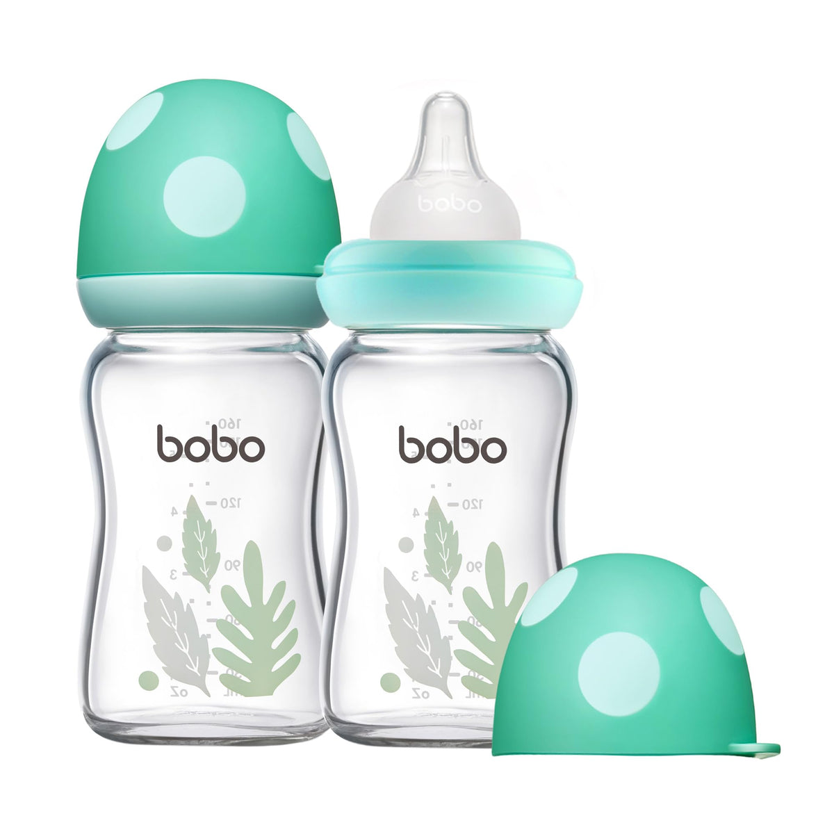 YOHKOH Natural Glass Baby Bottles, 8.8oz Red-A 4‑Pack