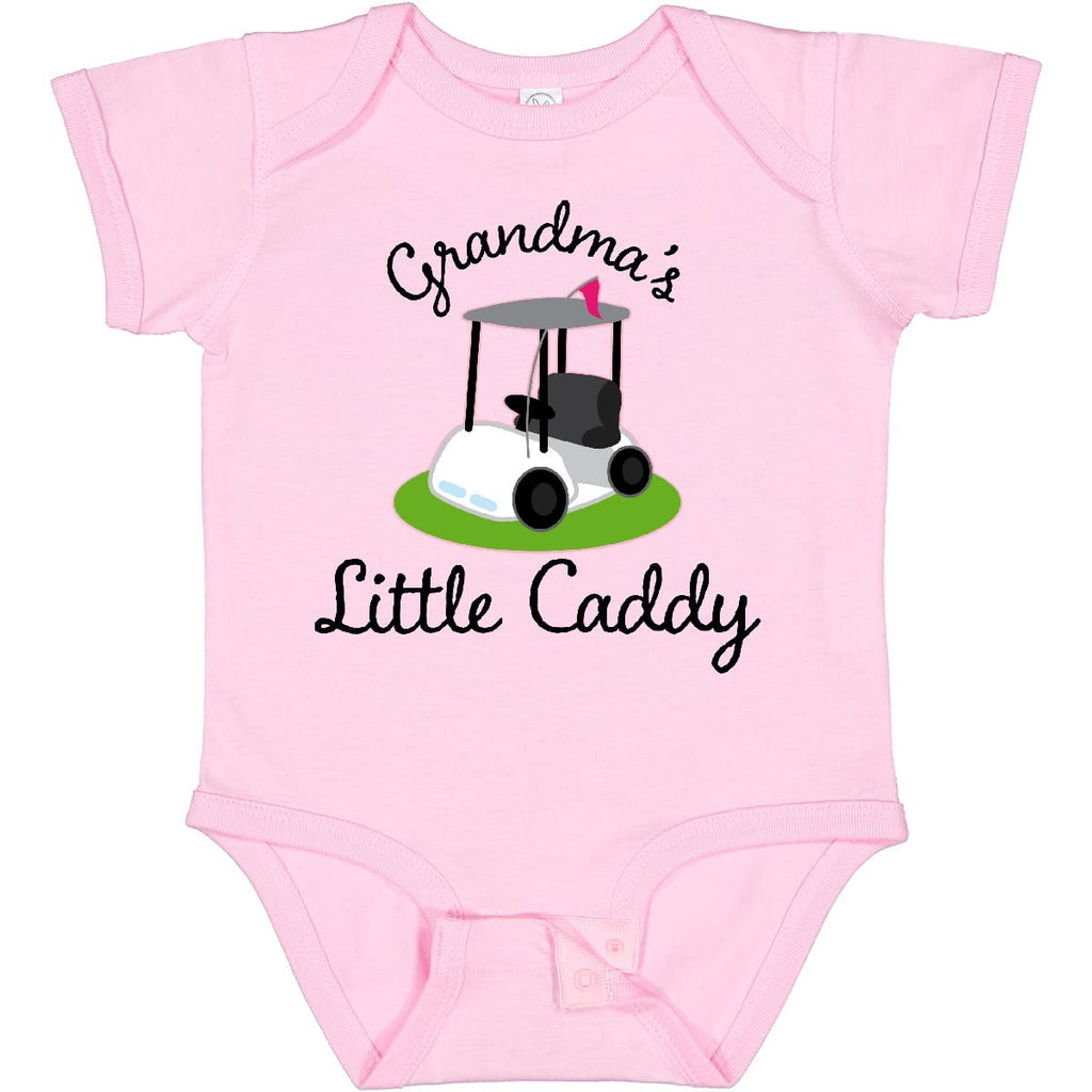 inktastic Grandma's Little Caddy Golf Baby Bodysuit 6 Months 0080 Pink 22b10
