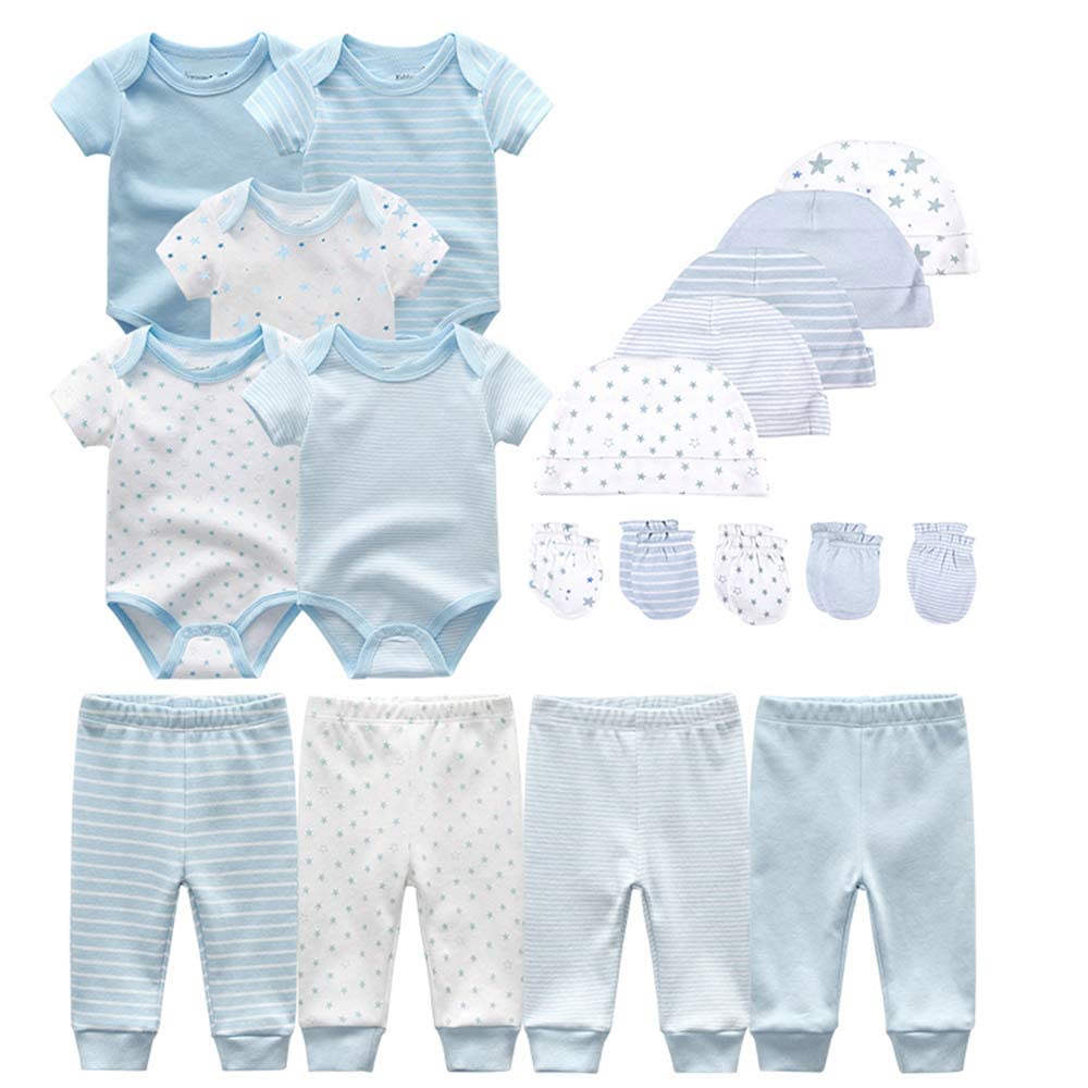 Chamie Baby Gift sets Short Sleeve One-Piece Pants Baby Clothes for Boys and Girls