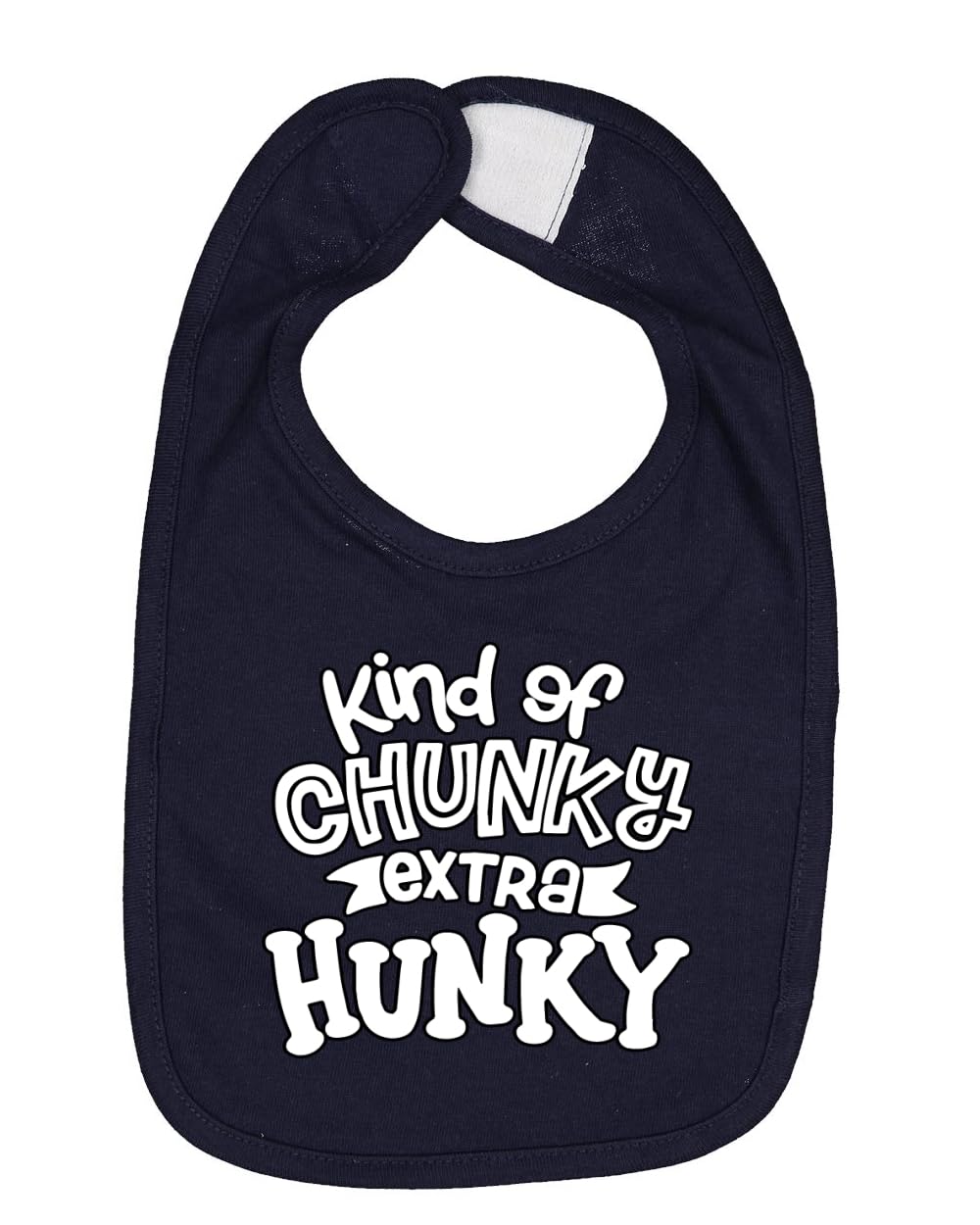 Wild Bobby Kind of Chunky Extra Hunky Humor Infant Premium Jersey Baby Bib for Girls Boys, Natural, One Size