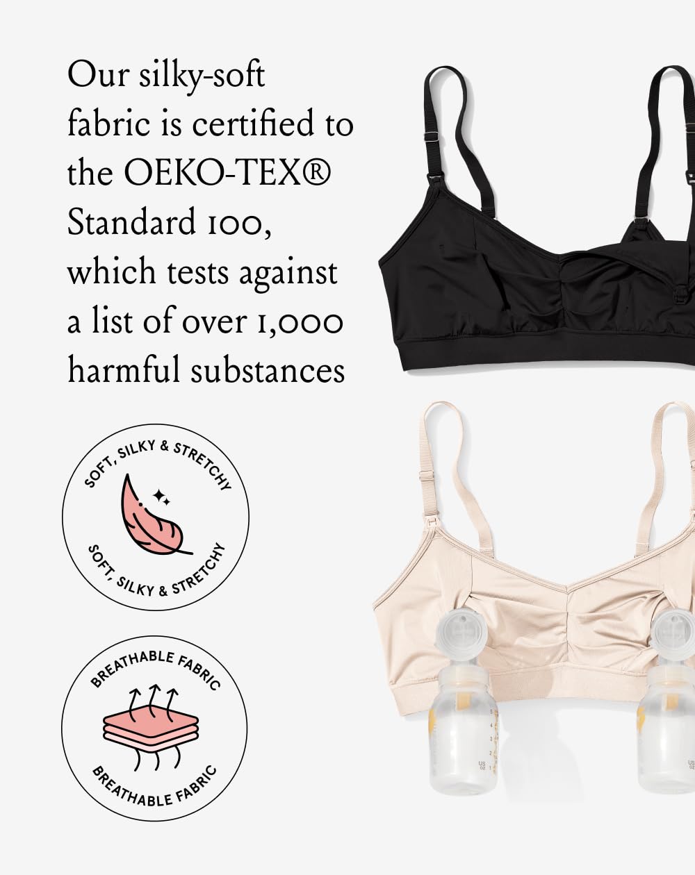 Bodily Do Anything Nursing Bra for Breastfeeding & Hands-Free Pumping, M