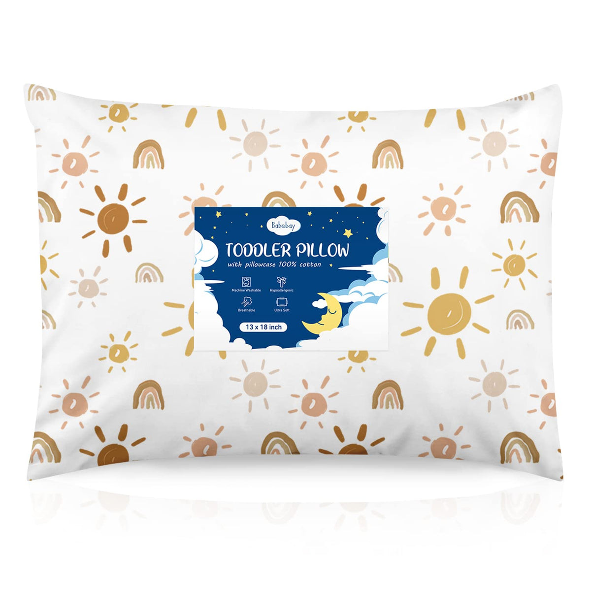 Toddler Pillow,13 x 18 Kid Pillows for Sleeping,Machine Washable Kids Pillow, Perfect for Travel,Toddlers Cot(Not Included Pillowcase)