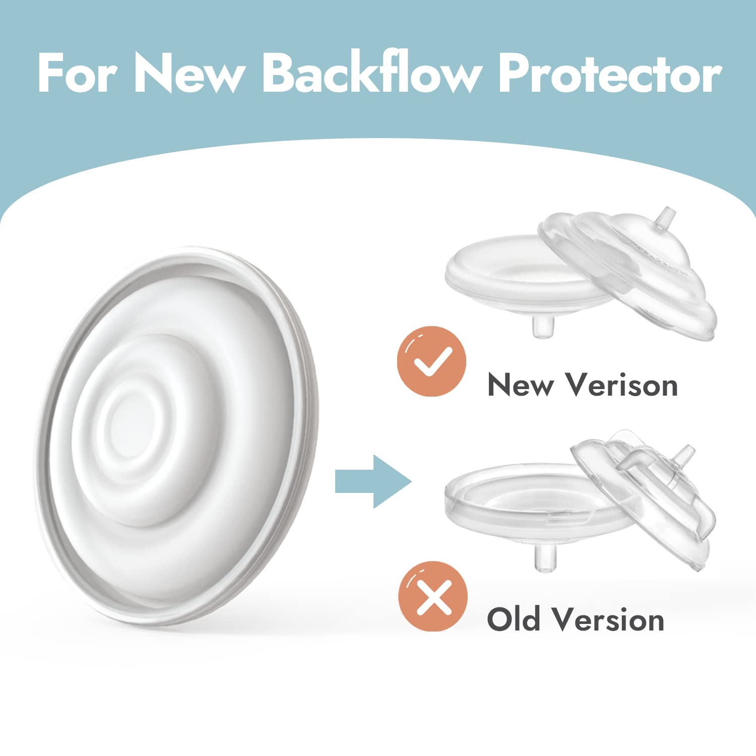 [6+2] Papablic Duckbill Valves Compatible Spectra S1 S2 & Medela, White
