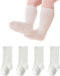 Zumou Toddler Knee High Socks Non Slip Anti Skid Baby Boy Girls Seamless Long Stockings