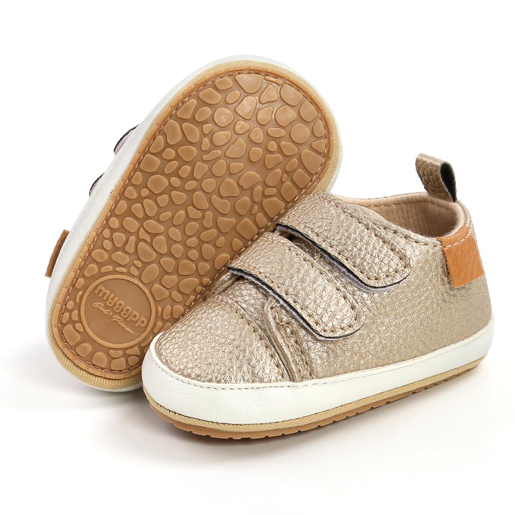 Clowora Baby Boys Girls Shoes Non-Slip Rubber Sole Sneakers Infant First Walking Toddler Crib Shoes Newborn Loafers Flats. (0611/White,0-6 Months)