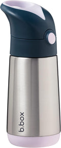 b.box 12 oz Insulated Water Bottle - Keeps Drinks Cold 8 Hours, Warm 6 Hours, Triple Wall Stainless Steel Kids Water Bottle w/Free Flow Silicone Straw, Leakproof & Dishwasher Safe