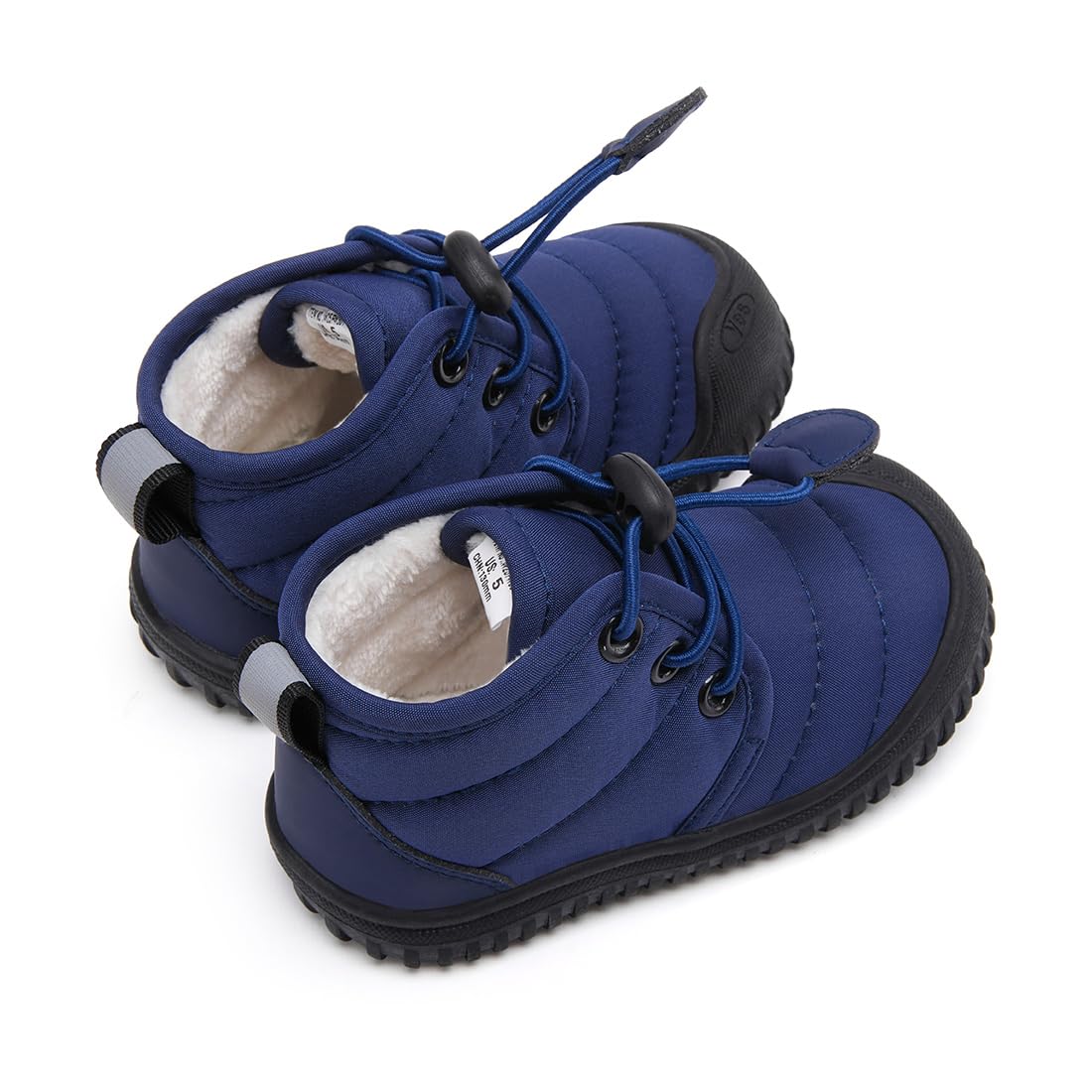 BMCiTYBM Baby Snow Winter Boots Boys Girls Shoes Non Slip First Walking Infant 6 9 12 18 24 Months Navy Size 12-18 Months Toddler