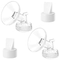 4pack Breast Pump Parts, 2pcs 24mm Flange and 2pcs Duckbill Valves for Spectra/Motif Luna/Amada MYA Breast pumps Parts, for Spectra S2 S1 9 Plus Parts, Replace to Spectra Flange Spectra Duckbill Valve