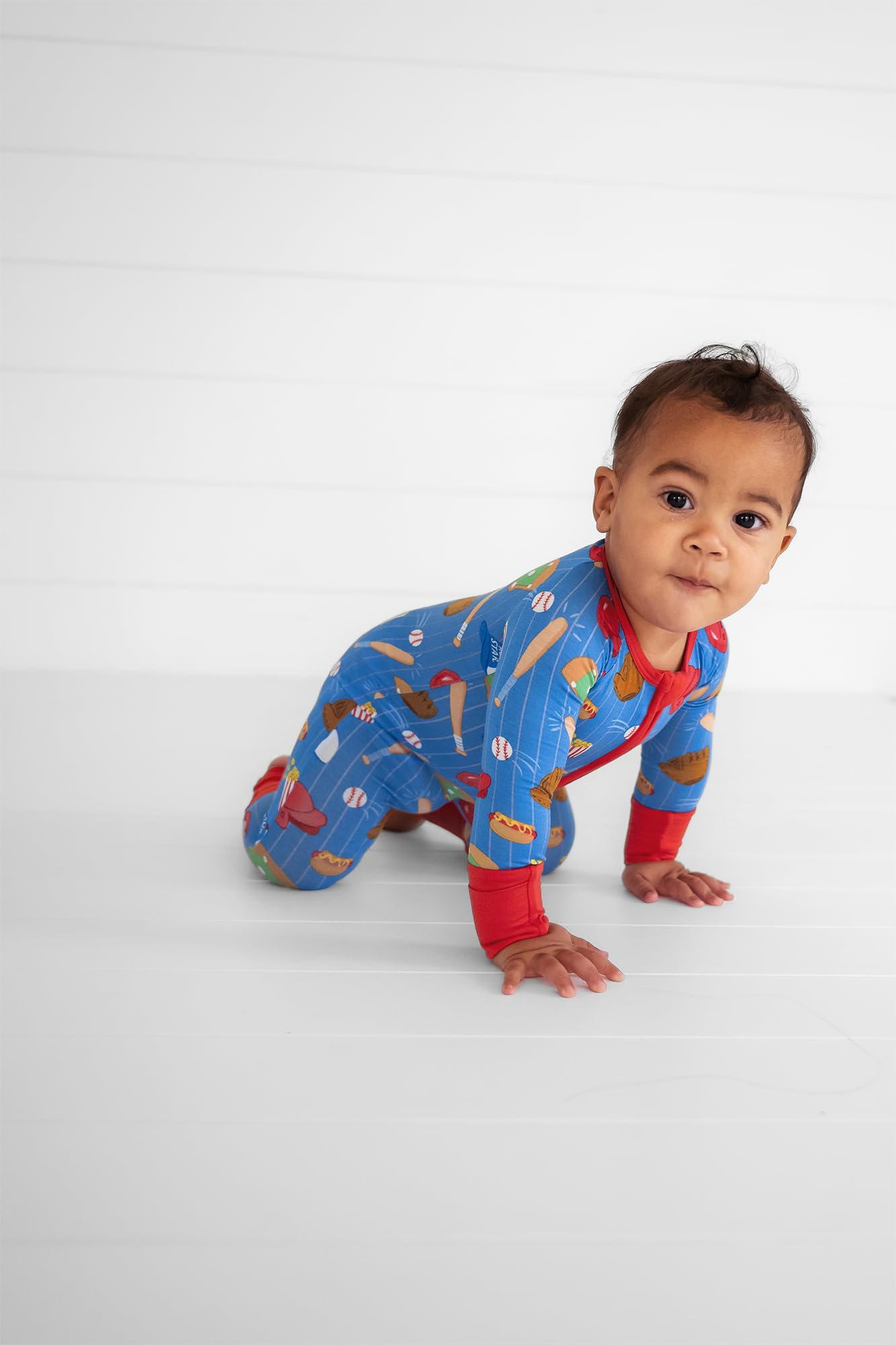 Little Sleepies Baby Pajamas, Blue All Stars, 18-24M