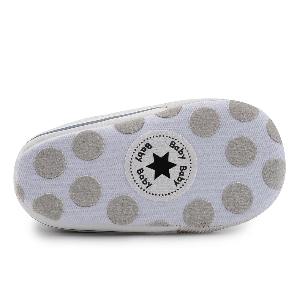 Meckior Save Beautiful Baby Girls Boys Canvas Sneakers Soft Sole High-Top Ankle Infant First Walkers Shoes