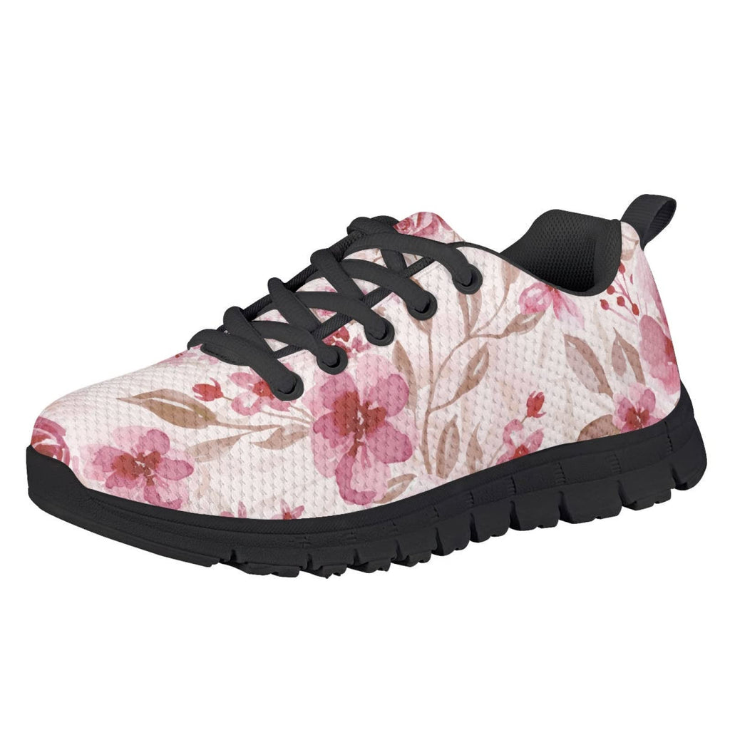 MARSVOVO Pre Walking Shoes for Boy Girl Lightweight Breathable Athletic Slip On Sneakers Casual Comfortable Resistant Sport Play Girl Running Shoes Beautiful Pink Flower Printed Size 11 US