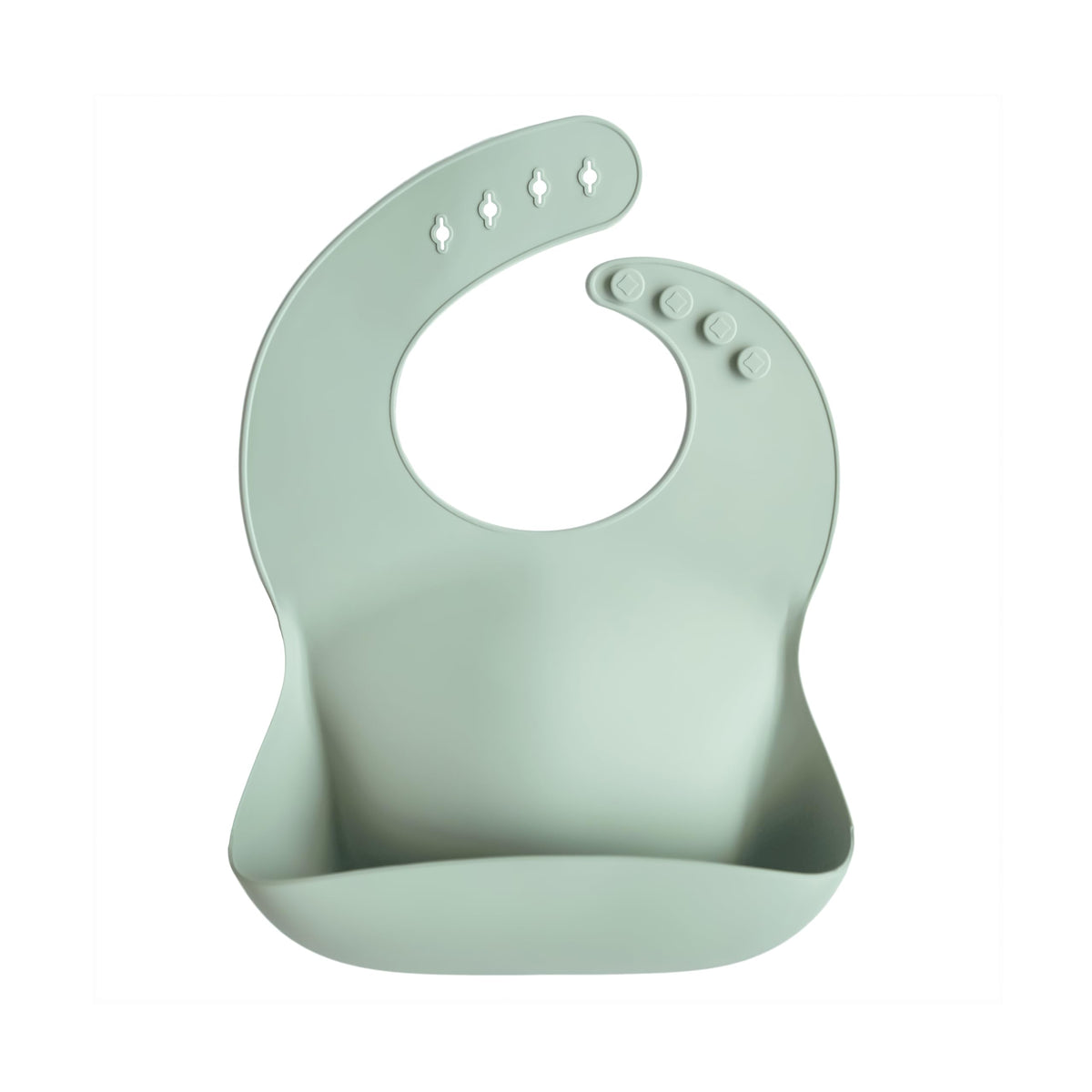 mushie Silicone Baby Bib | Adjustable Fit Waterproof Bibs (Rainbows)