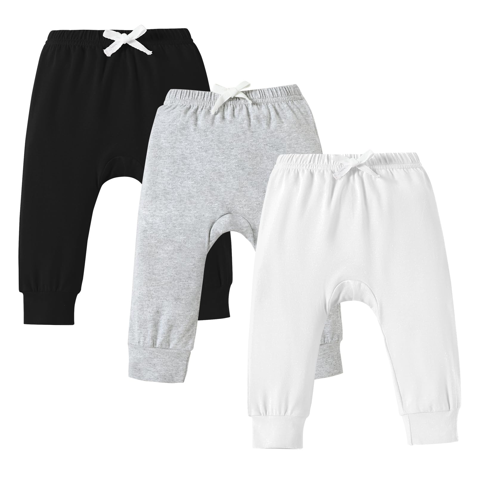 DREAM BUS Pack of 3 Toddler Jogger Pants with Pocket Toddler Boy Sweatpants Baby Boy Pants Infant Newborn Leggings