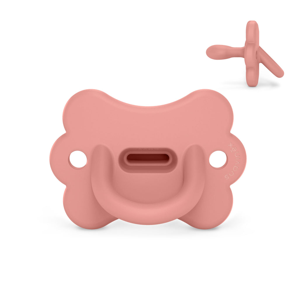 Color Essence SX PRO Silicone Butterfly Baby Pacifier 1Pk, Made with 100% Soft Silicone, Baby Essentials Perfect for Breastfeeding Babies, Designed in Spain, 6-18 Mths, Pink