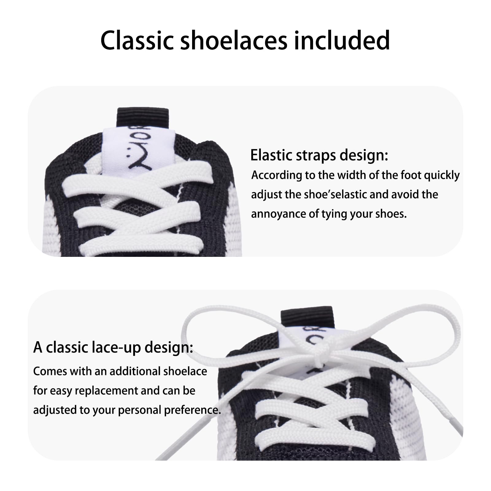 MORENDL Toddler Shoes Baby Walking Sock Shoes Infant Sneakers Boy Girl Barefoot Tennis Shoe Non-Slip Brethable White Black 15-18 Months