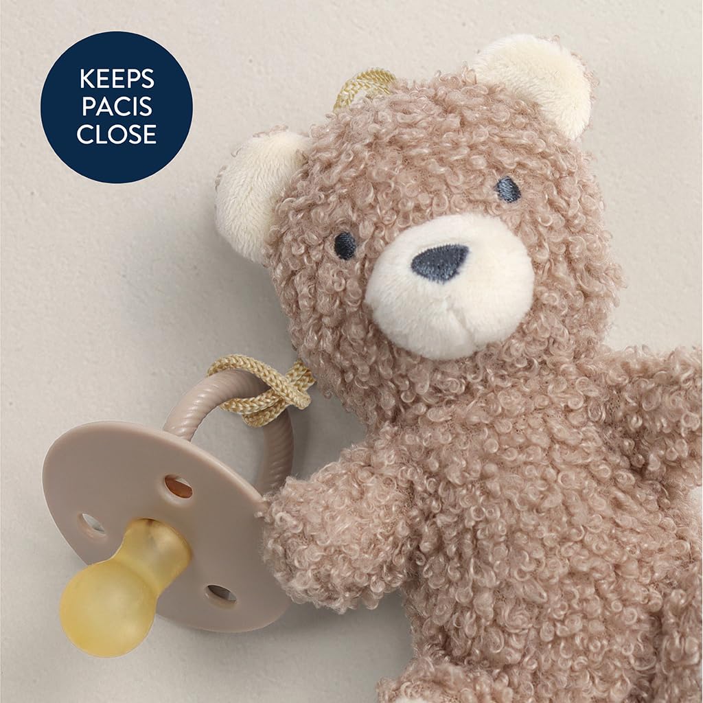 Itzy Ritzy Pacifier & Lovey Set - Natural Rubber Pacifier with Plush Bear