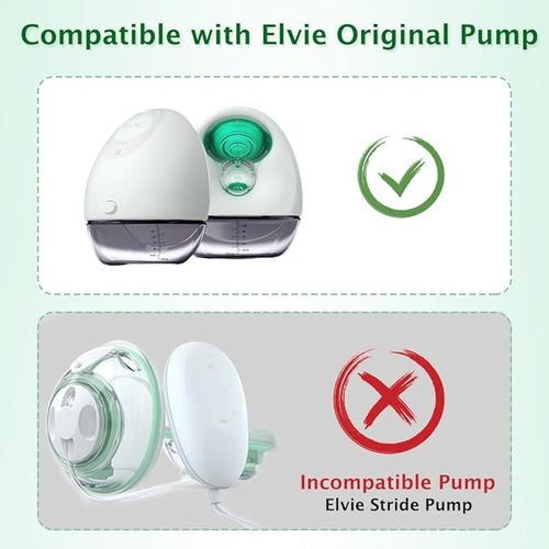 4pcs Duckbill Valves Compatible with Wearable Elvie Breast Pump,for Elvie Breast Pump Replacement Accessories, Silicone BPA Free, Breastfeeding Replacement Parts
