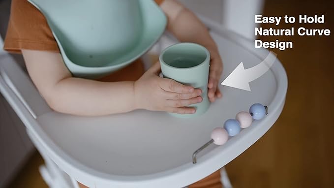 otterlove Silicone Baby & Toddler Training Cup - Pediatric OT Approved - 100% Platinum Pure LFGB Silicone - Unbreakable - Plastic Free - Tiny Cup Perfect for Baby Led Weaning (Sand)