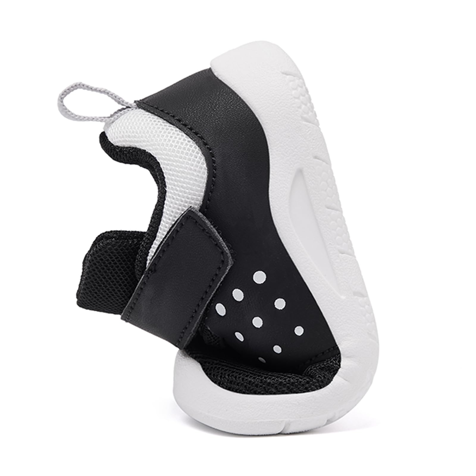 MORENDL Toddler Baby Shoes 0-4 Years Boy Girl Lightweight Breathable Non-Slip Sports Sneakers Running Walking Tennis Barefoot Shoes Black White Size 9