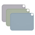 Cutebe Silicone Placemat for Toddles Kids Non-Slip Reusable Portable Kids Placemats for Dinning Table Heat Resistant Placemats, Baby Placemat Stain Resistant Silicone Mat for Dining Table 3 Pack