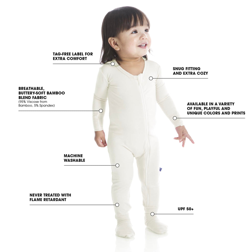 KicKee Full of Hearts Footie with Zipper, One-Piece Boy or Girl Baby Clothes (Rainbow Hearts - 12-18 Months)