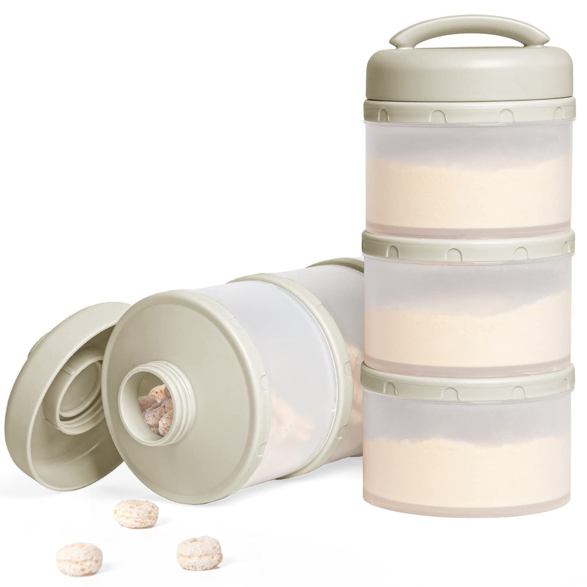 Termichy Stackable Formula Dispenser Portable: Milk Powder Container to go